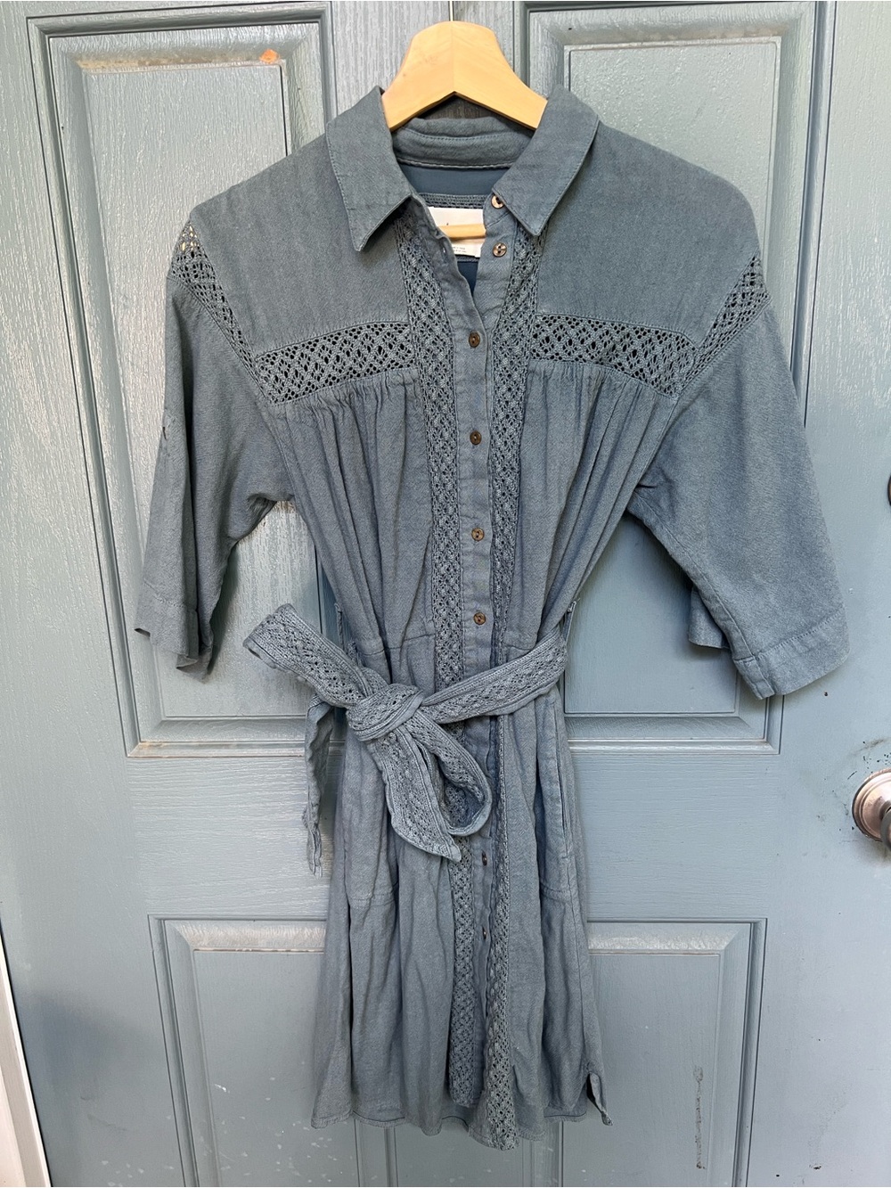 Anthropologie Rilke Lace Shirt Dress